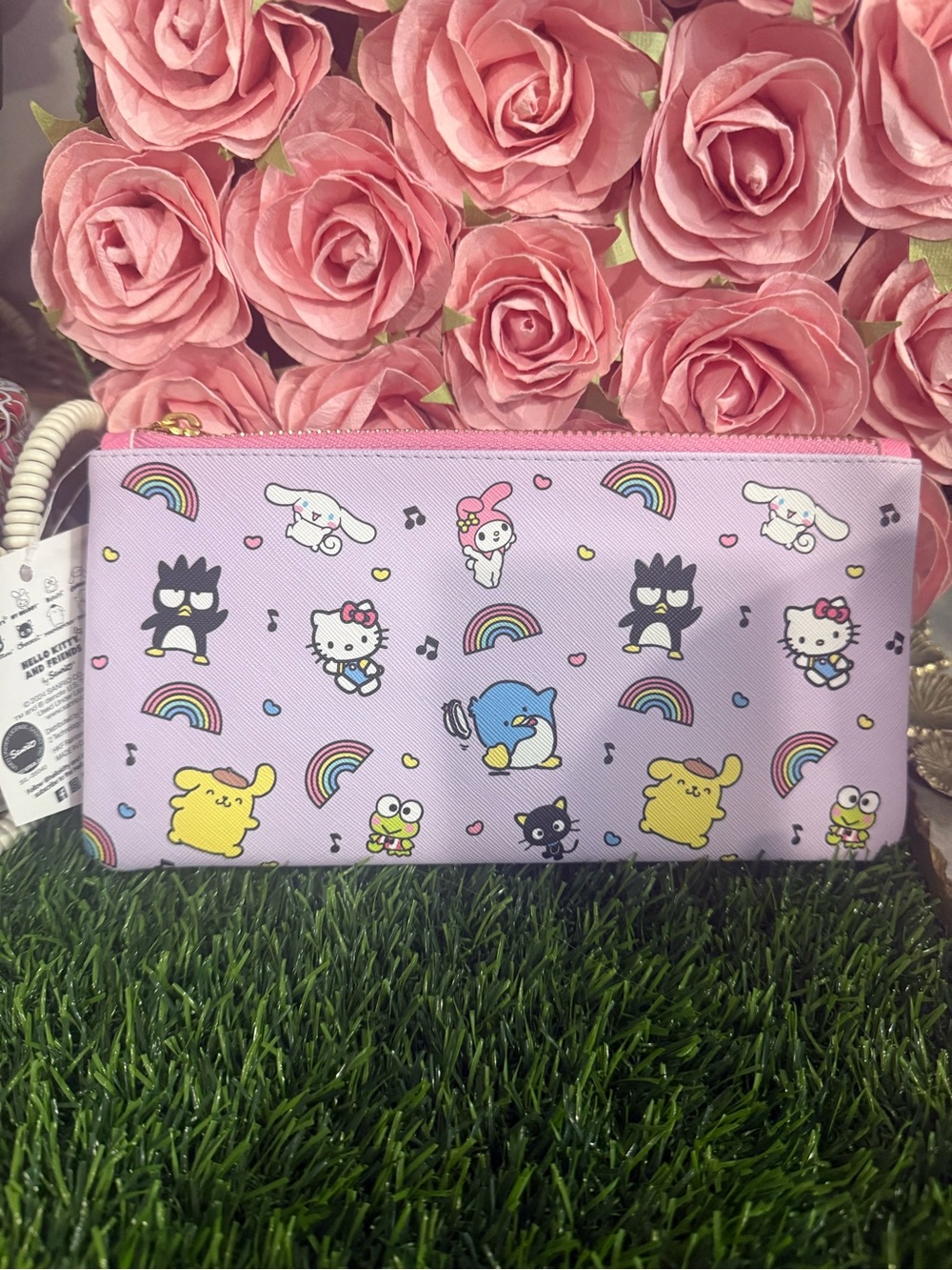 Hello Kitty & Friends Zip Pouch with Rainbow Motif